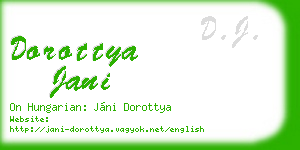 dorottya jani business card